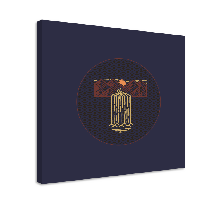 Slika na platnu krajolici mirnog slapa - TenStickers