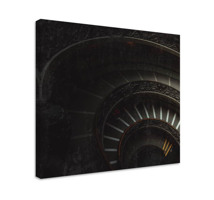 Slika na platnu sažetak spiralna stepenica dubina - TenStickers