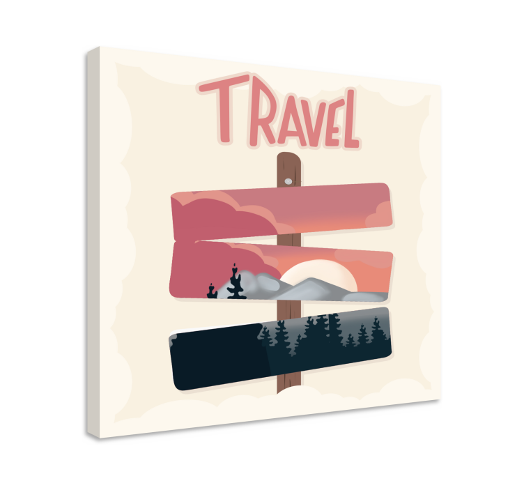 Slika na platnu gradova putni znakovi - TenStickers