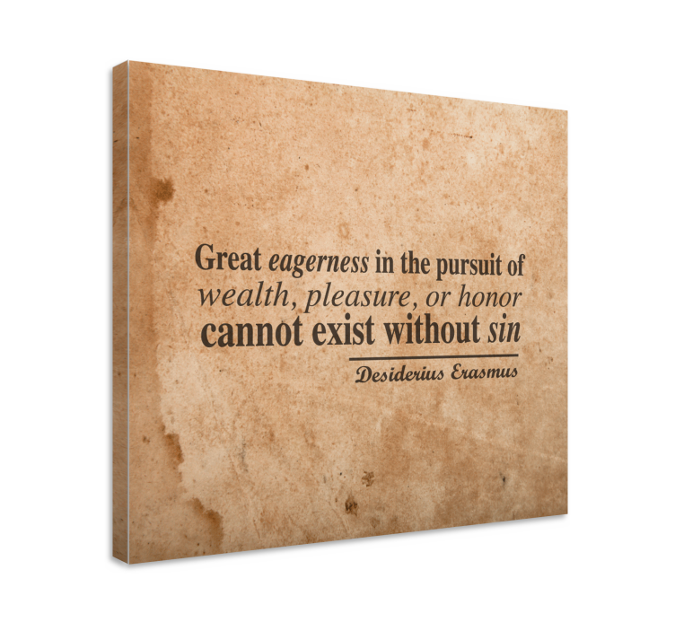 Slika na platnu citati Žudnja i bogatstvo - TenStickers