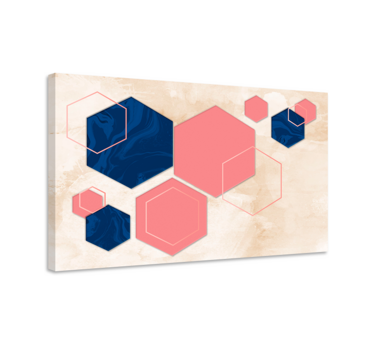 Pastel hexagons geometrijska umjetnost geometric canvas - TenStickers