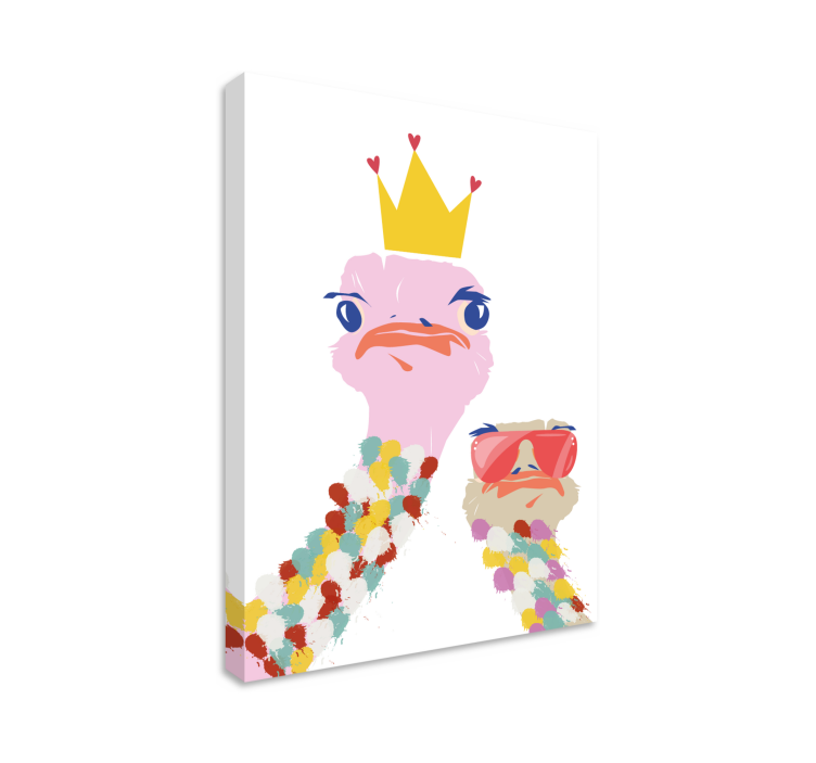 Slika na platnu životinje okrunjeni noj - TenStickers