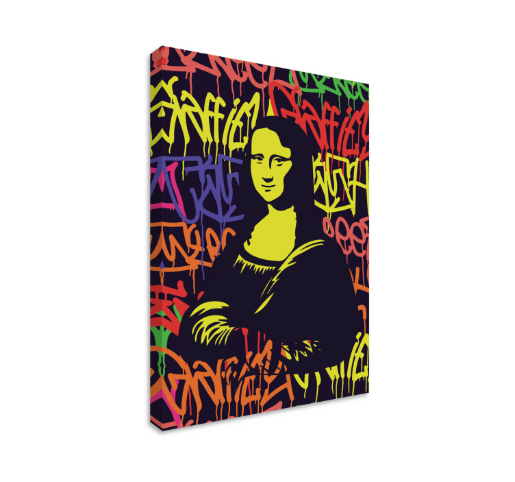 Slika na platnu umjetnost mona lisa grafiti - TenStickers