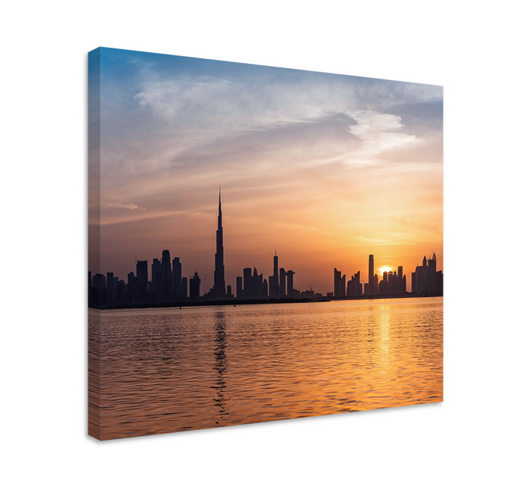 Slika na platnu gradova dubai skyline zalazak sunca - TenStickers