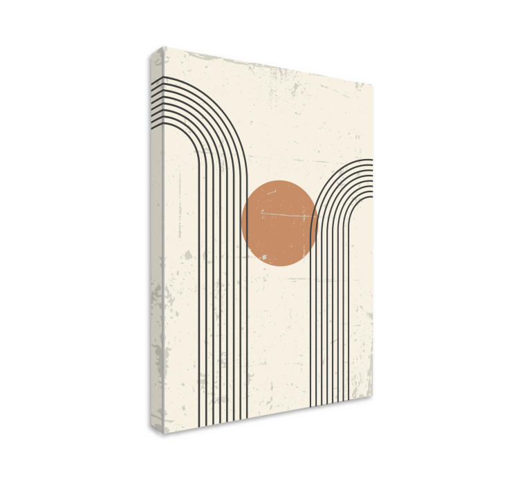 Apstraktno polulučno geometrijsko platno - TenStickers