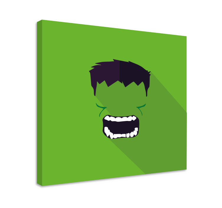 Zelena slika superheroja uokvirena - TenStickers