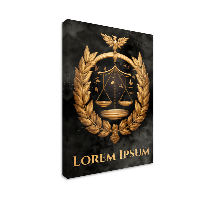 Slika na platnu dužnost ravnoteža pravde - TenStickers