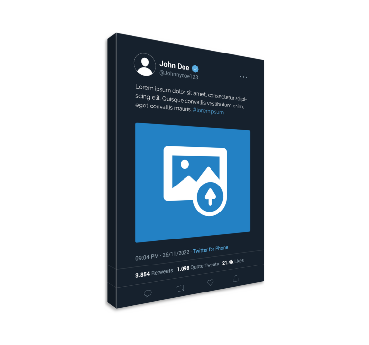 Personalizirane slike na platnu x twitter zaslon - TenStickers