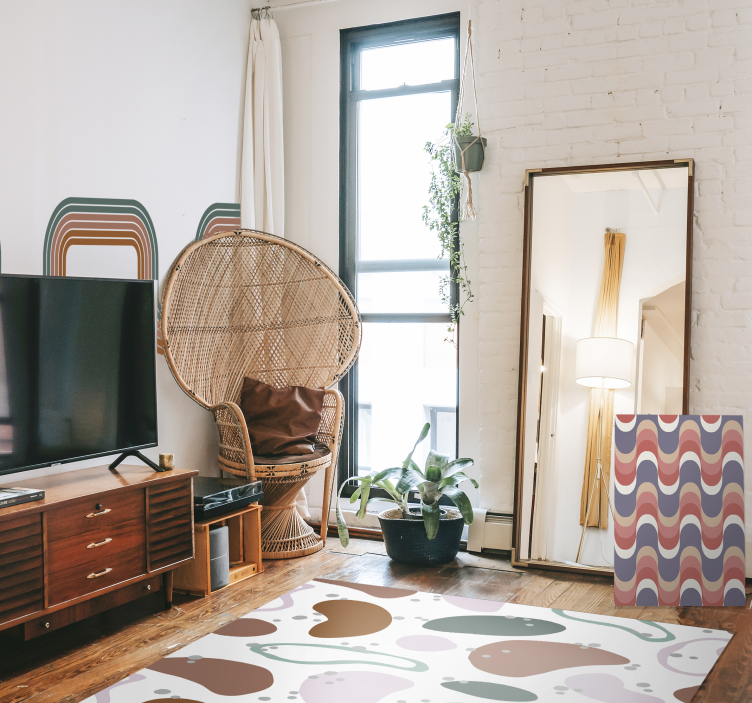 Slika na platnu geometrijski dizajn valovitog uzorka - TenStickers