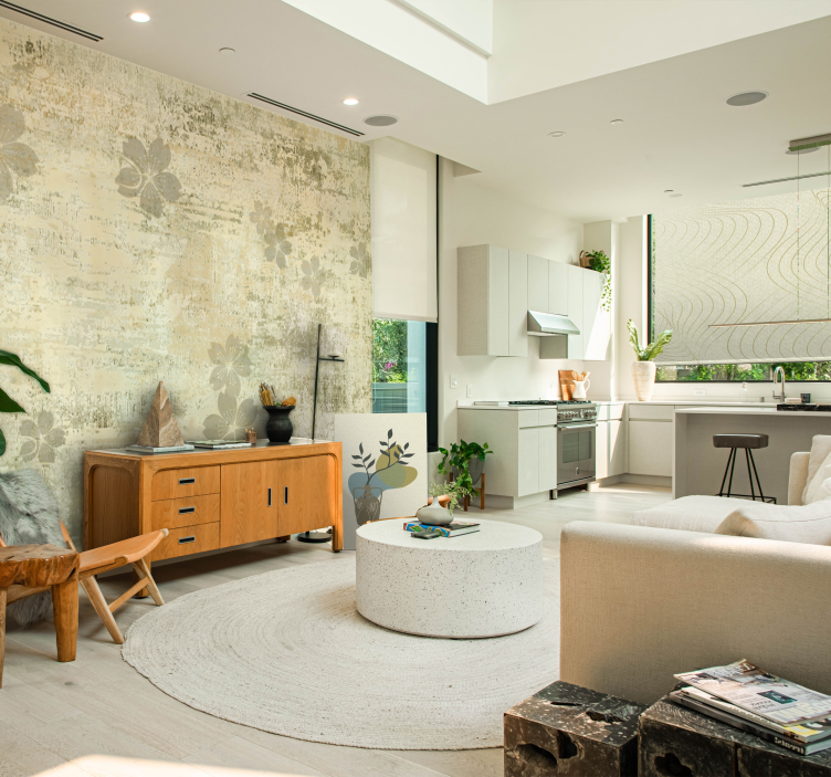 Slika na platnu cvijeće i biljke vaza s lišćem - TenStickers