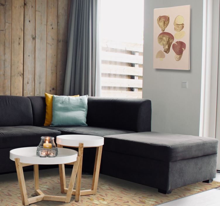 Slika na platnu cvijeće i biljke sakupljanje gljiva - TenStickers