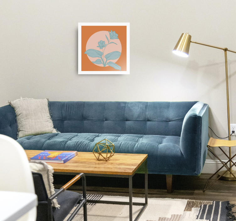 Slika na platnu cvijeće i biljke narančasta ilustracija - TenStickers