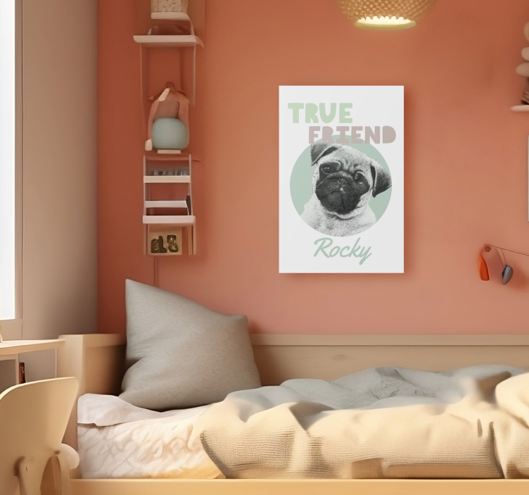 Personalizirane slike na platnu pravi prijatelj - TenStickers