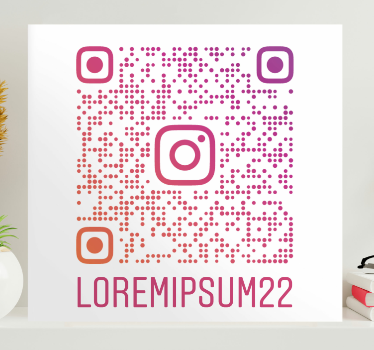 Personalizirane slike na platnu kod QR prilagođen za Instagram - TenStickers