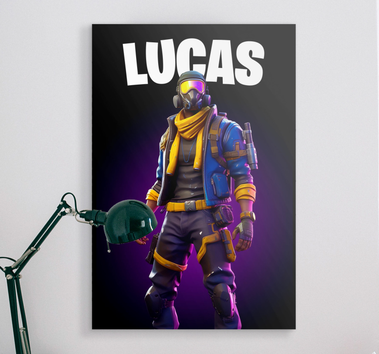 Slika na platnu video igre vitez u naočalama - TenStickers