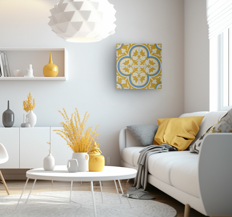 Slika na platnu berba Žuta hidraulična pločica - TenStickers