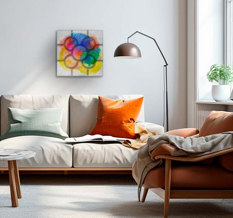 Slika na platnu berba keramičke pločice u bojama na ulicama Bilba - TenStickers