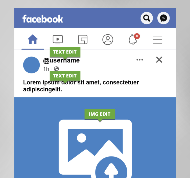 Personalizirane slike na platnu facebook ekran - TenStickers