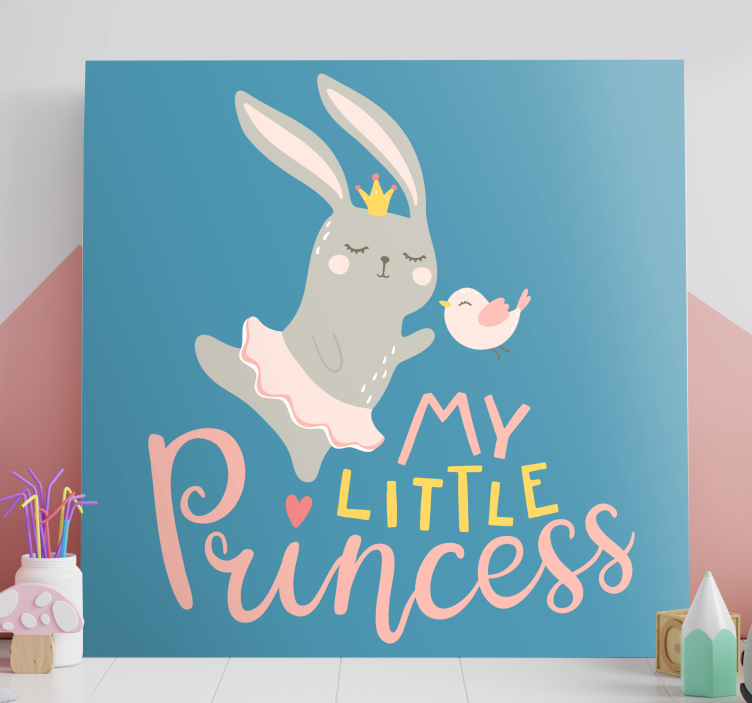 Bebe conejo frase mi princesa vrtić platno - TenStickers