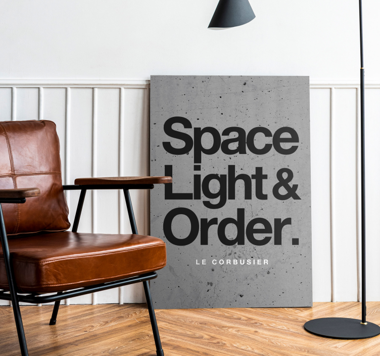 Le corbusier text quote canvas - TenStickers
