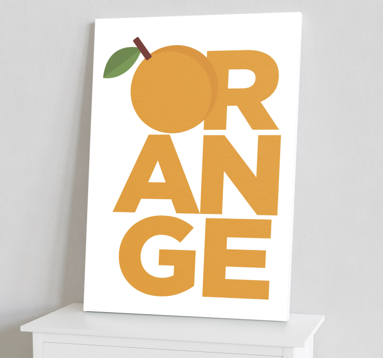 Narančasti tekst voće vinil platno - TenStickers