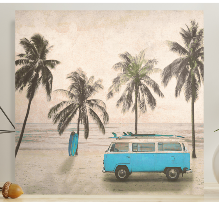 Personalizirane slike na platnu vintage surf kombi - TenStickers