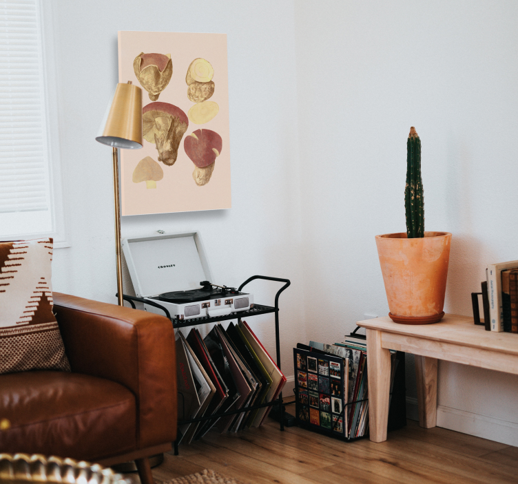 Slika na platnu cvijeće i biljke sakupljanje gljiva - TenStickers