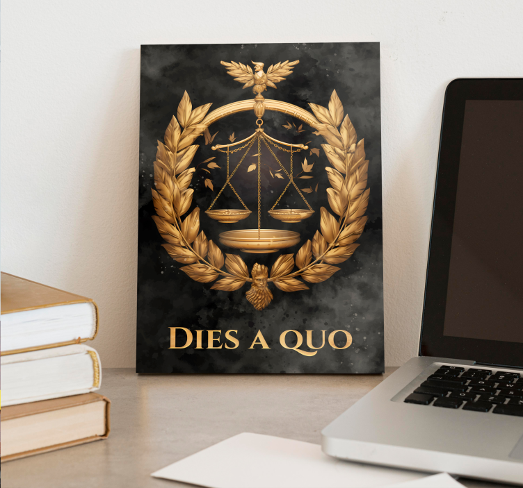 Slika na platnu dužnost ravnoteža pravde - TenStickers