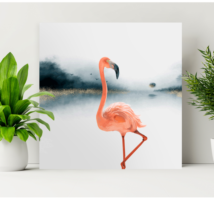 Slika na platnu krajolici elegantan flamingo - TenStickers