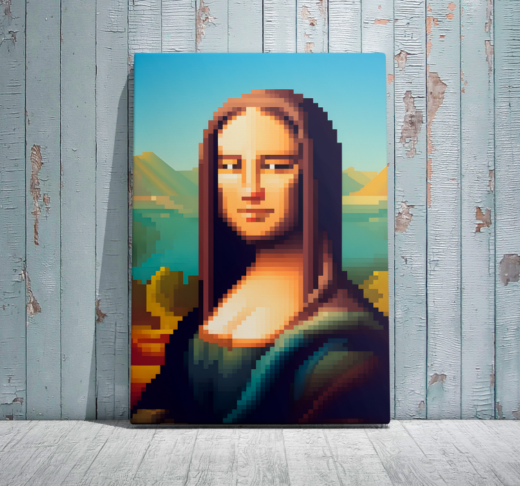 Slika na platnu umjetnost gioconda pixel art - TenStickers