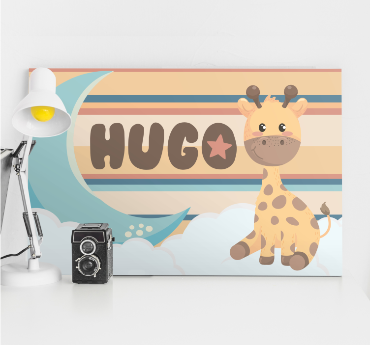 Slika na platnu vrtić razigrani dizajn žirafe - TenStickers