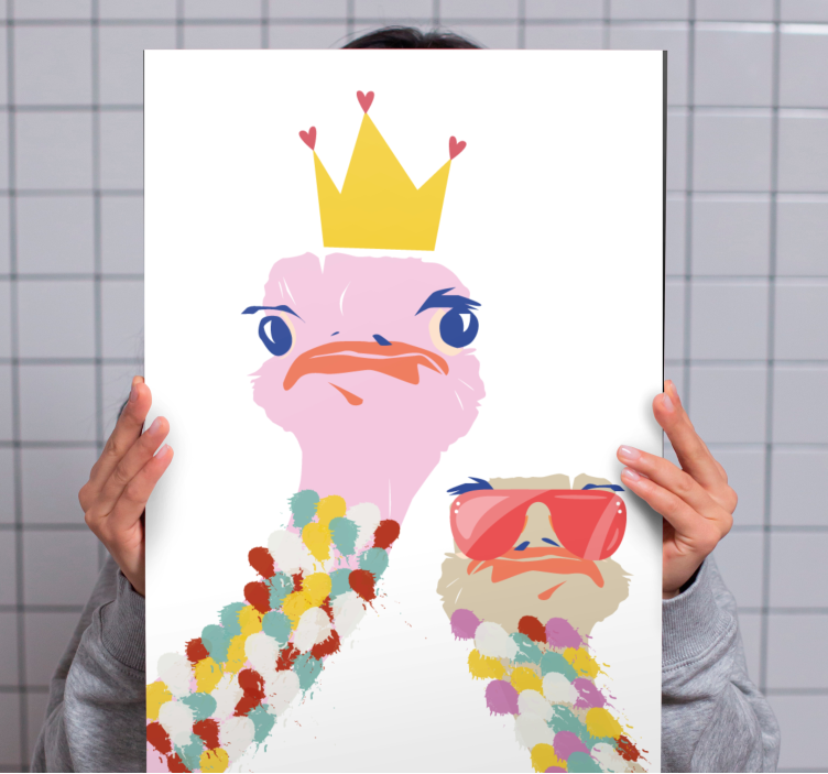 Slika na platnu životinje okrunjeni noj - TenStickers