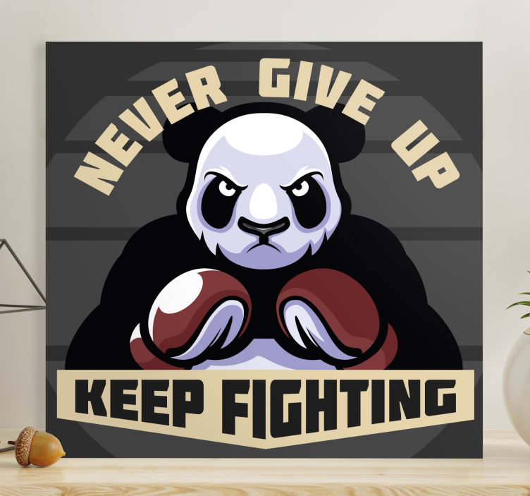 Slika na platnu životinje panda boks motivacija - TenStickers