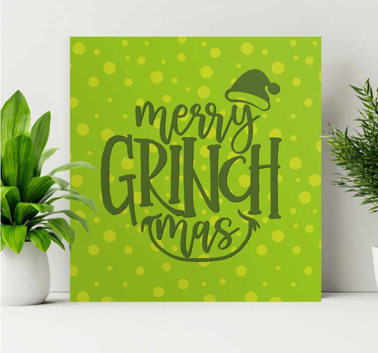 Slika na platnu citati sretan grinchmas pozdrav - TenStickers