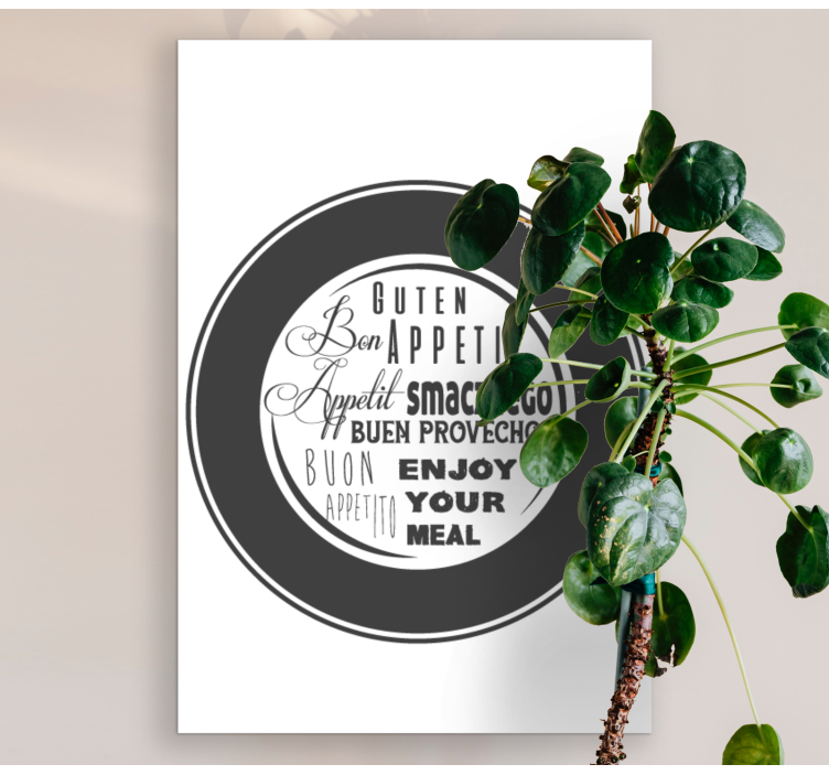 Slika na platnu citati uživajte u obroku - TenStickers