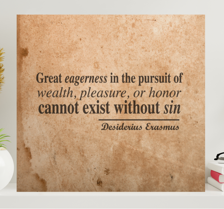 Slika na platnu citati Žudnja i bogatstvo - TenStickers