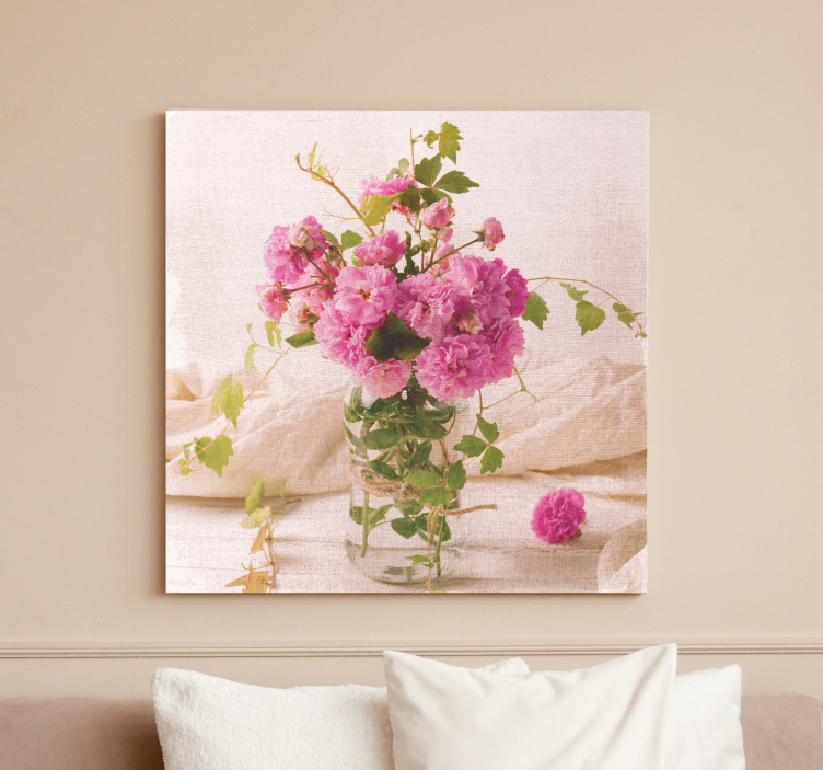 Slika na platnu cvijeće i biljke blush botanička kompozicija - TenStickers