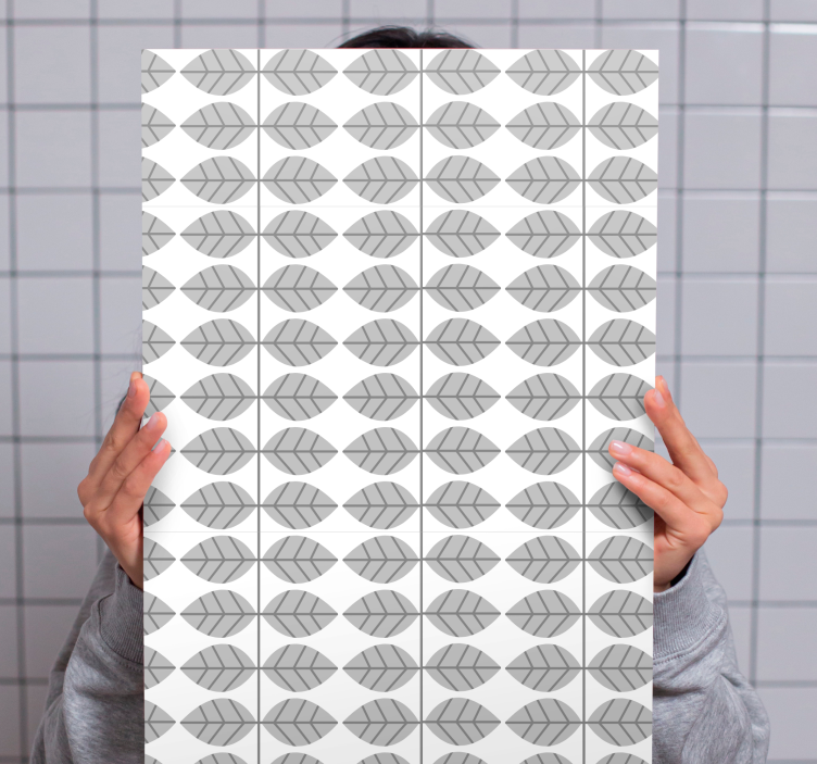 Slika na platnu cvijeće i biljke stilizirani uzorak lista - TenStickers