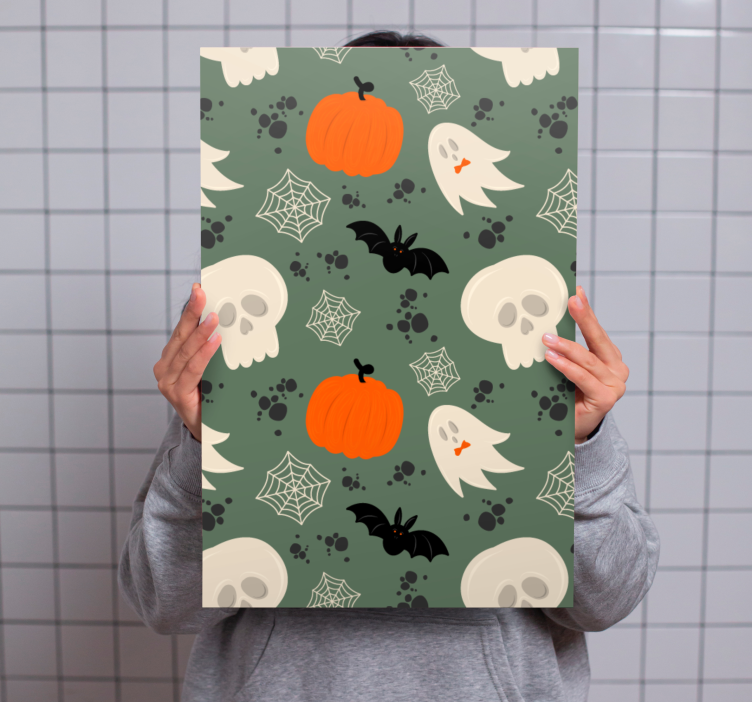 Slika na platnu dinosauri s temom halloweena - TenStickers