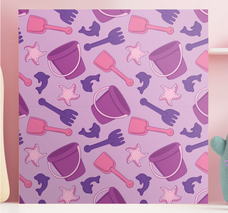 Slika na platnu djeca uzorak igračaka za plažu - TenStickers