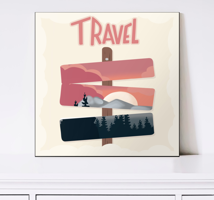 Slika na platnu gradova putni znakovi - TenStickers