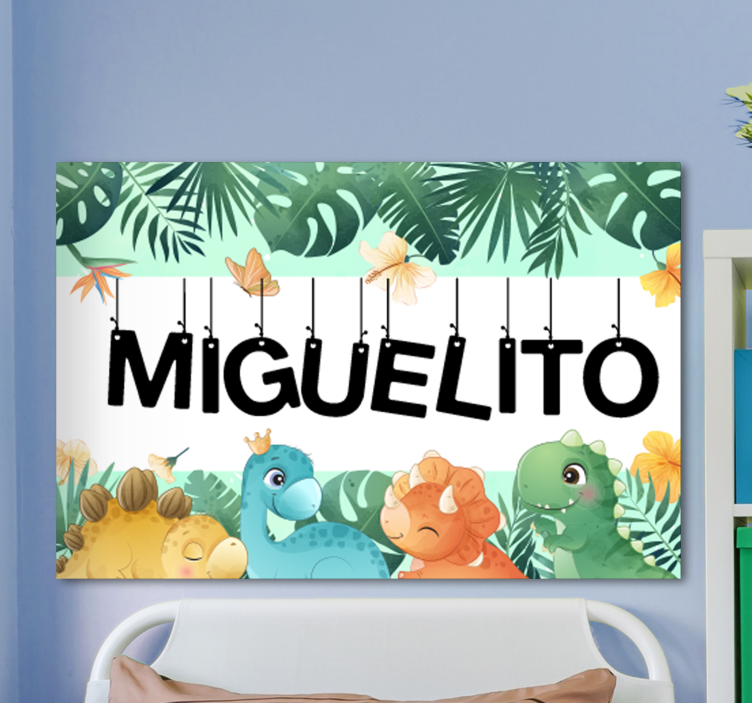 Slika na platnu konj slatka scena dinosaura - TenStickers