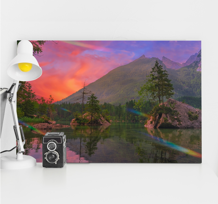 Slika na platnu krajolici oslobađanje planinskog odraza - TenStickers