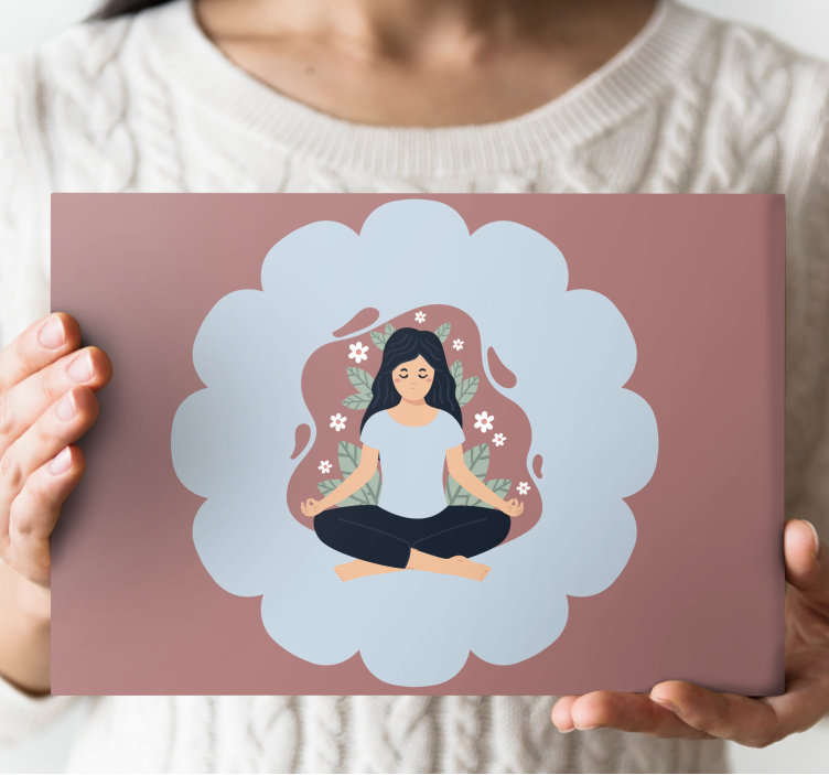 Slika na platnu mandala meditativna cvjetna aura - TenStickers