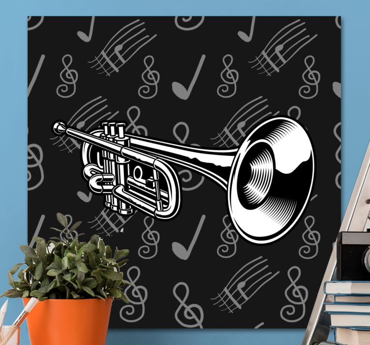Slika na platnu muzika brass trumpet - TenStickers