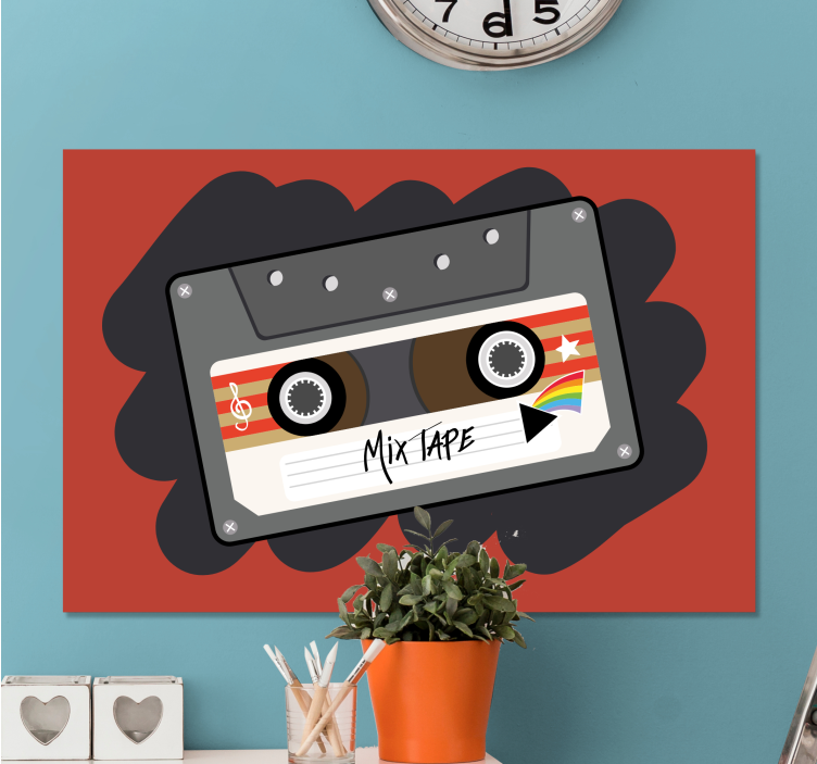 Slika na platnu muzika retro mixtape dizajn - TenStickers