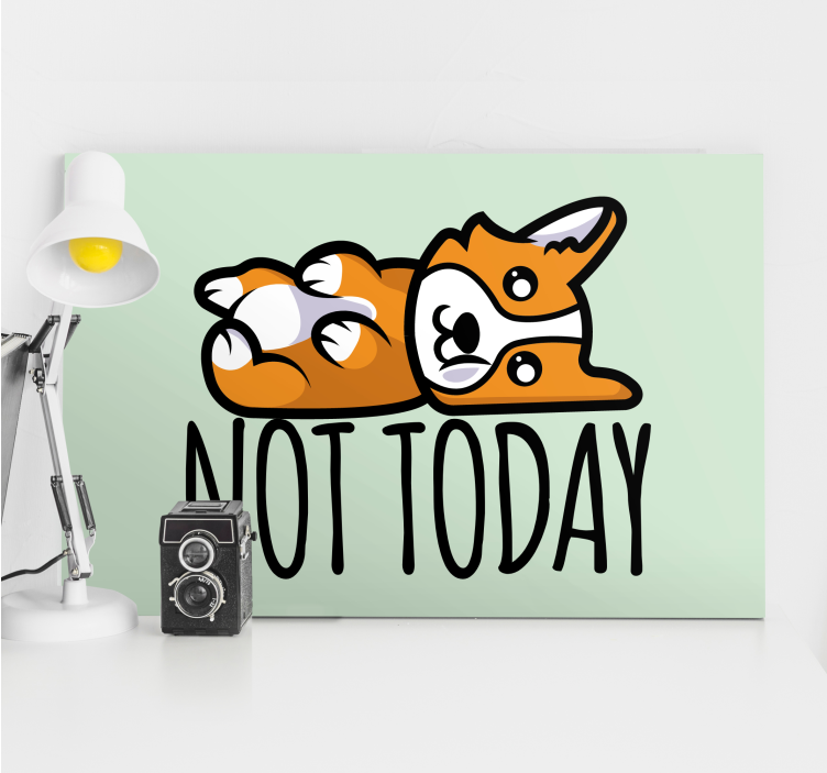Slika na platnu psi corgi leži na leđima - TenStickers