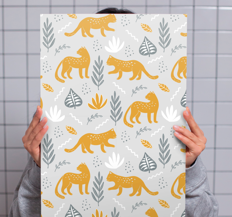 Slika na platnu psi s razigranim uzorkom životinja - TenStickers