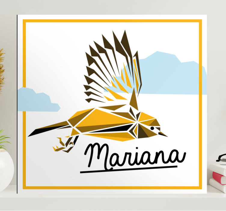 Slika na platnu ptica leteća žuta ptica - TenStickers