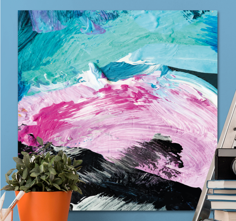 Slika na platnu sažetak dinamični šareni vrtlozi - TenStickers